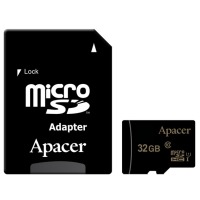 Карта пам'яті Apacer microSDHC 32GB UHS-I U1 Class 10 (AP32GMCSH10U1-R) + SD адаптер