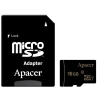 Карта пам'яті Apacer microSDHC 16GB UHS-I U1 Class 10 (AP16GMCSH10U1-R) + SD адаптер