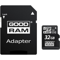 Карта пам'яті GoodRam microSDHC 32GB Class 10 UHS I (M1AA-0320R12) + SD адаптер