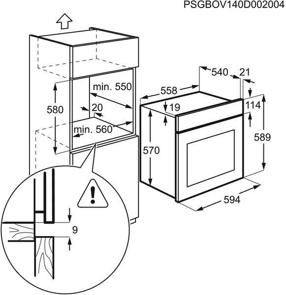 Электрический духовой шкаф electrolux ezb53410ak