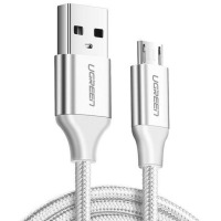 Кабель Ugreen US290 USB - Micro USB Cable Aluminum Braid 1м White