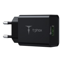 Мережевий зарядний пристрій T-PHOX Tempo 18W QC3.0 USB Charger (Black)