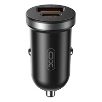 Автомобільний зарядний пристрій XO CC56 30W Mini Car Charger Type-C PD + USB-A Black