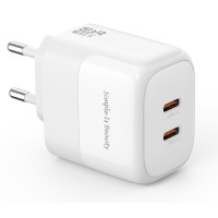 Мережевий зардний пристрій XO L140 - 35W PD Dual port USB-C White