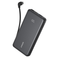 Портативний зарядний пристрій Anker - 10000 mAh 22.5W Built-In USB-C Cable Black